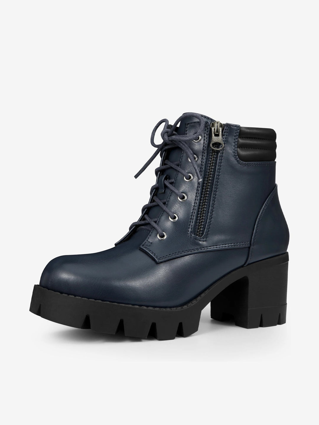 Women's Lace Up Combat Chunky Ankle Boots | Platform