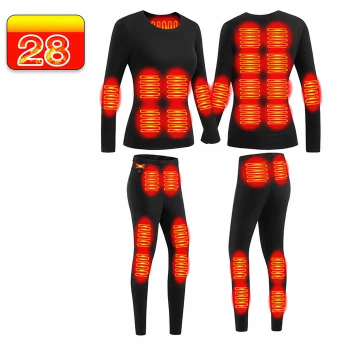 Unisex Electric Snowboarding Thermal Ski Underwear Set | Winter
