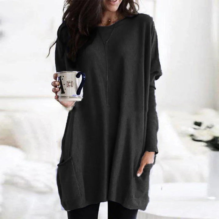 Women's Oversized Pocket Top | Crew Neck