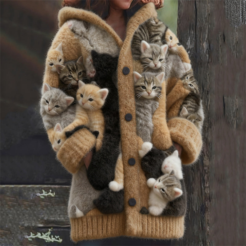 Women's Long Winter Cardigan | Hooded