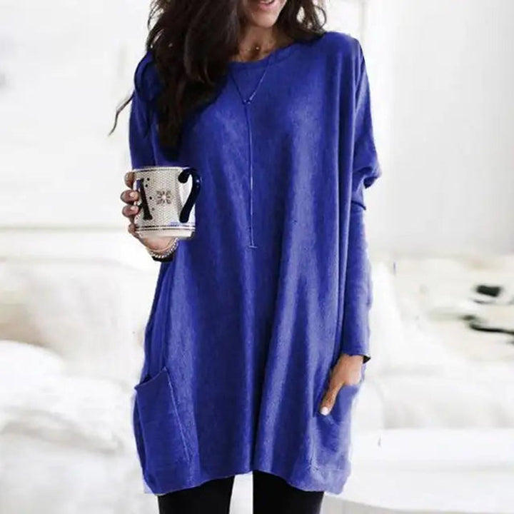 Women's Oversized Pocket Top | Crew Neck