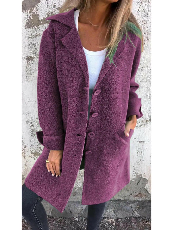 Women’s Relaxed Fit Long-Sleeve Coat | Front Pockets