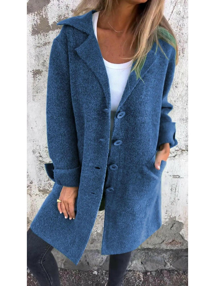 Women’s Relaxed Fit Long-Sleeve Coat | Front Pockets