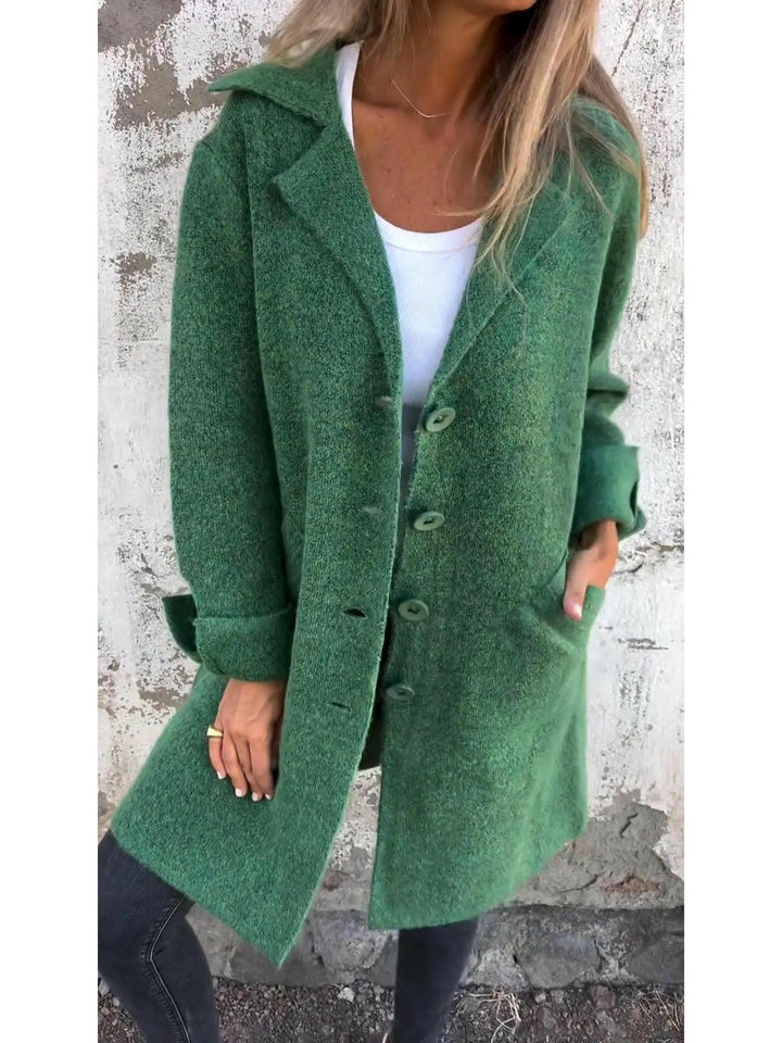 Women’s Relaxed Fit Long-Sleeve Coat | Front Pockets