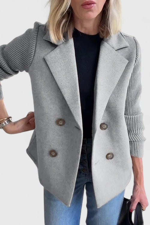 Women's Long Sleeve Double Breasted Tailored Blazer | Winter