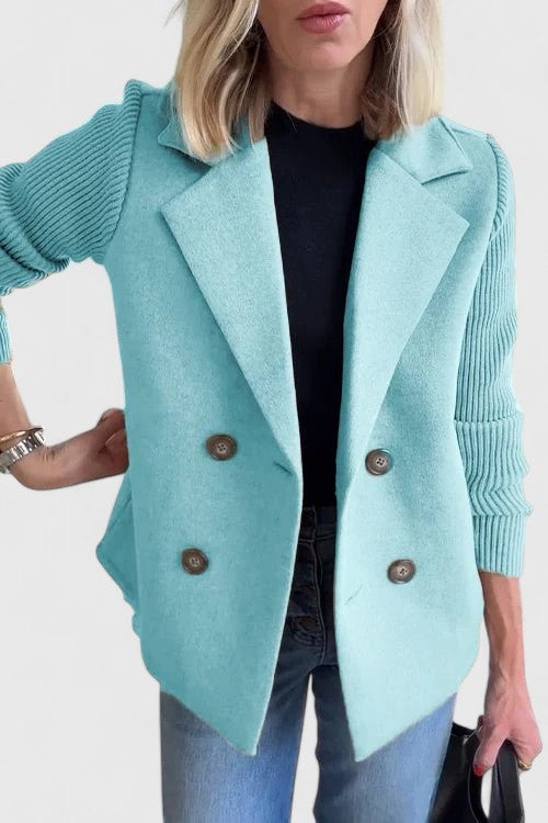 Women's Long Sleeve Double Breasted Tailored Blazer | Winter