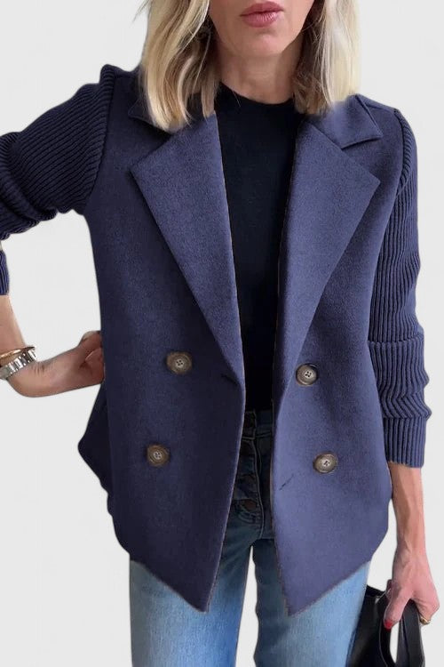 Women's Long Sleeve Double Breasted Tailored Blazer | Winter