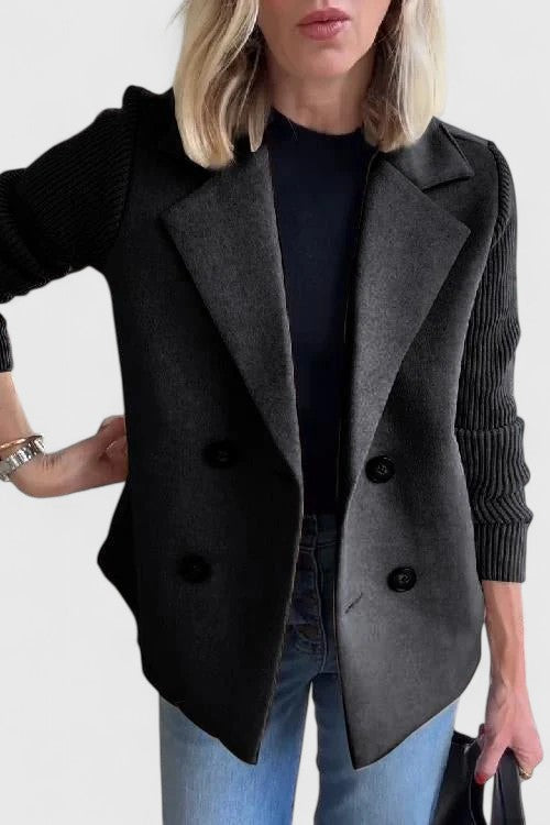 Women's Long Sleeve Double Breasted Tailored Blazer | Winter