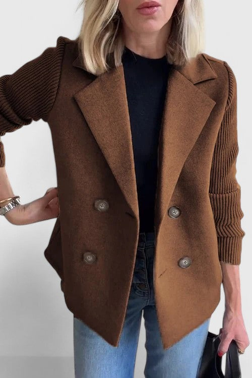 Women's Long Sleeve Double Breasted Tailored Blazer | Winter