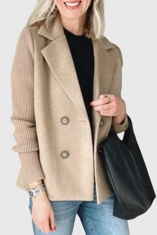 Women's Long Sleeve Double Breasted Tailored Blazer | Winter