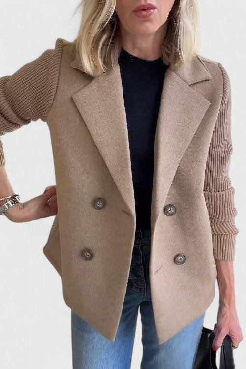 Women's Long Sleeve Double Breasted Tailored Blazer | Winter