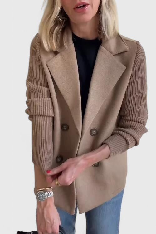 Women's Long Sleeve Double Breasted Tailored Blazer | Winter