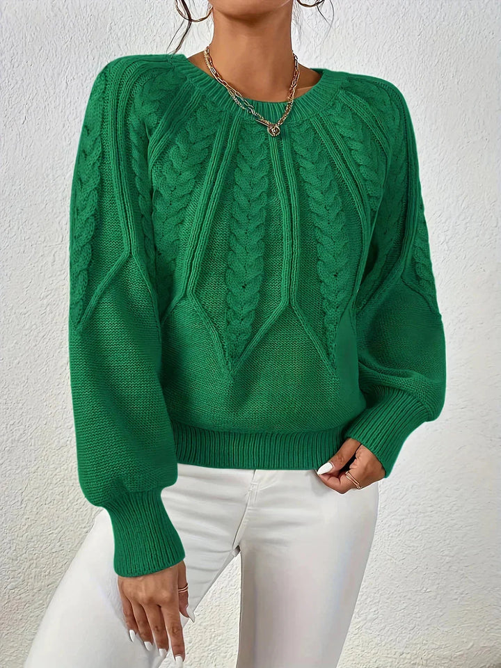 Women's Cable Knit Balloon Sleeve Jumper | Winter