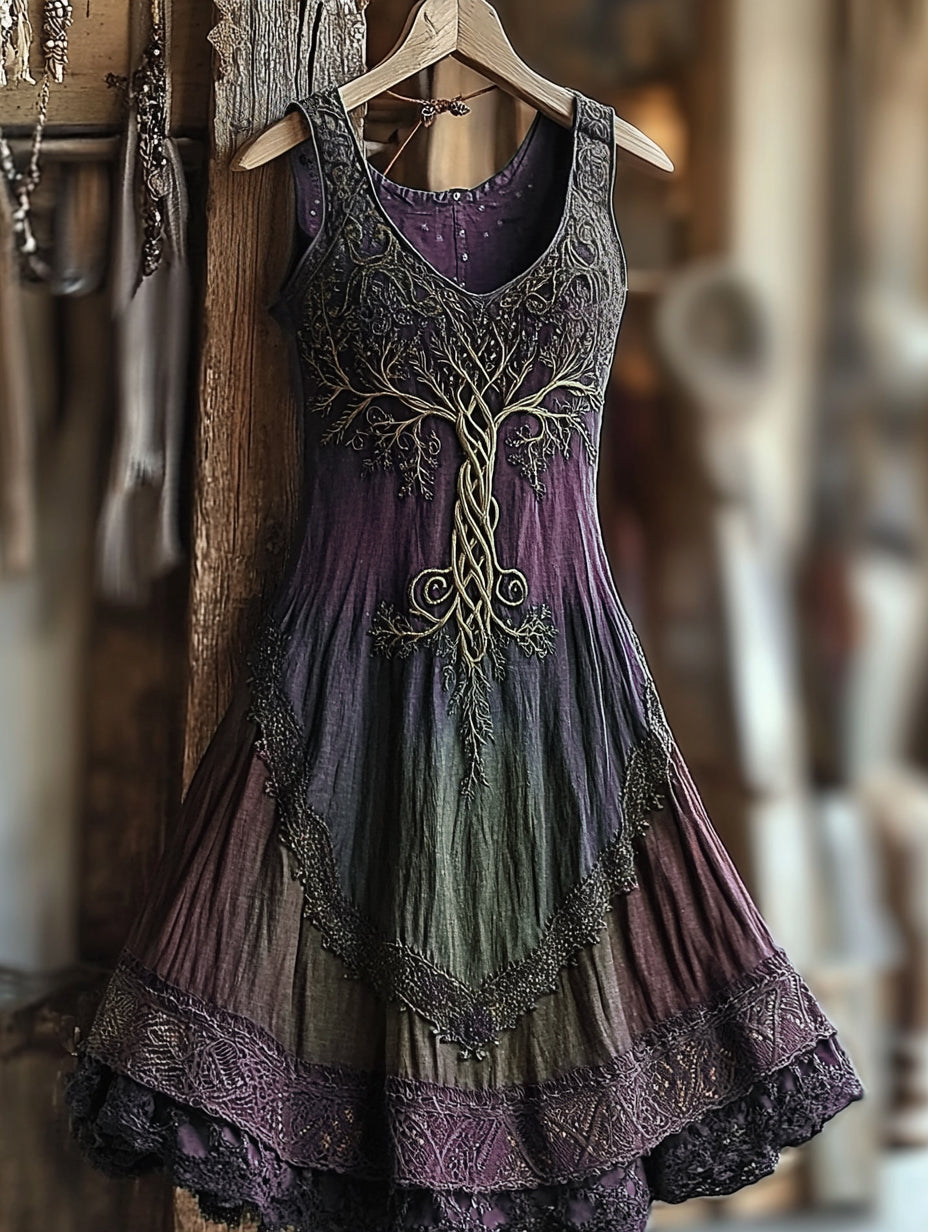 Women's Vintage Sleeveless Midi Dress | Halloween