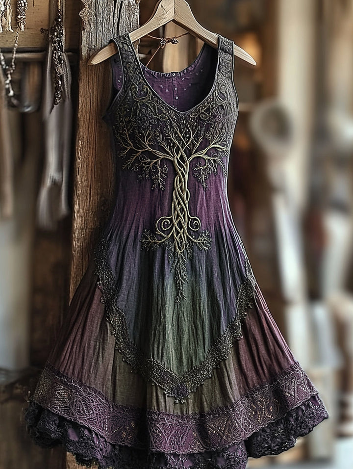 Women's Vintage Sleeveless Midi Dress | Halloween