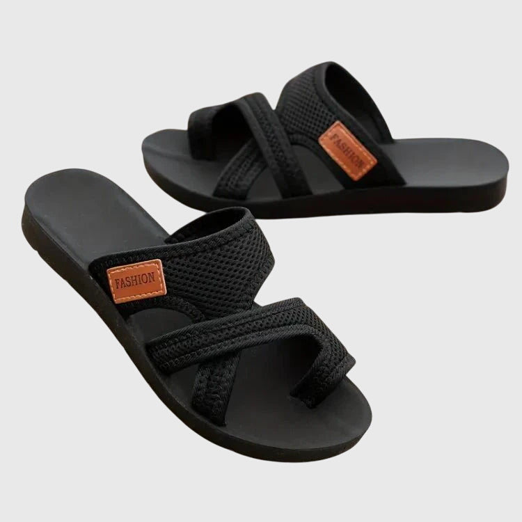 Women's Casual Strappy Toe Ring Sandals | Slip On