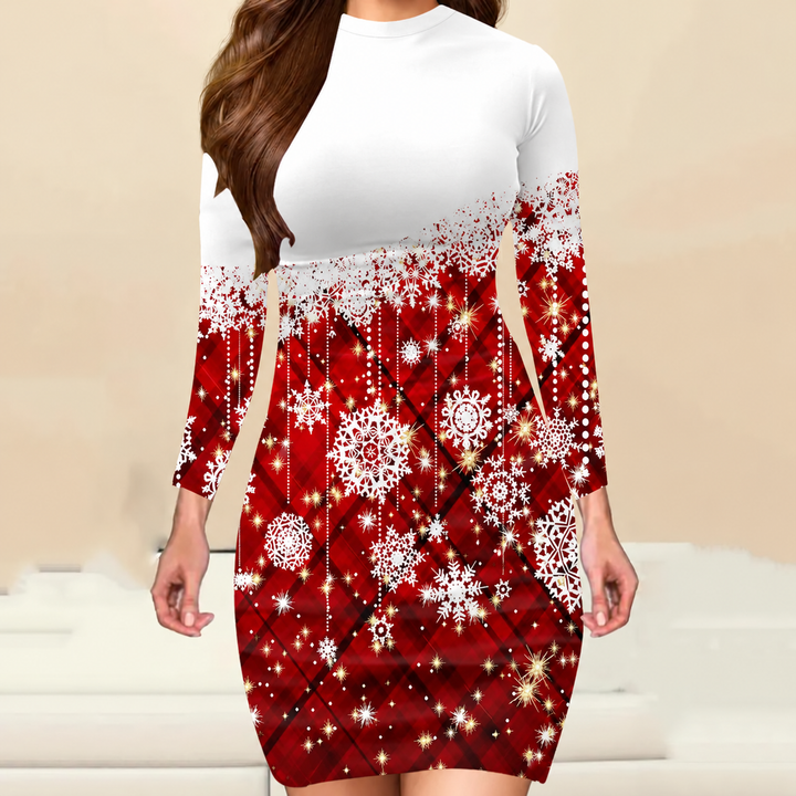 Women's Long Sleeve Christmas Party Dress | Mini