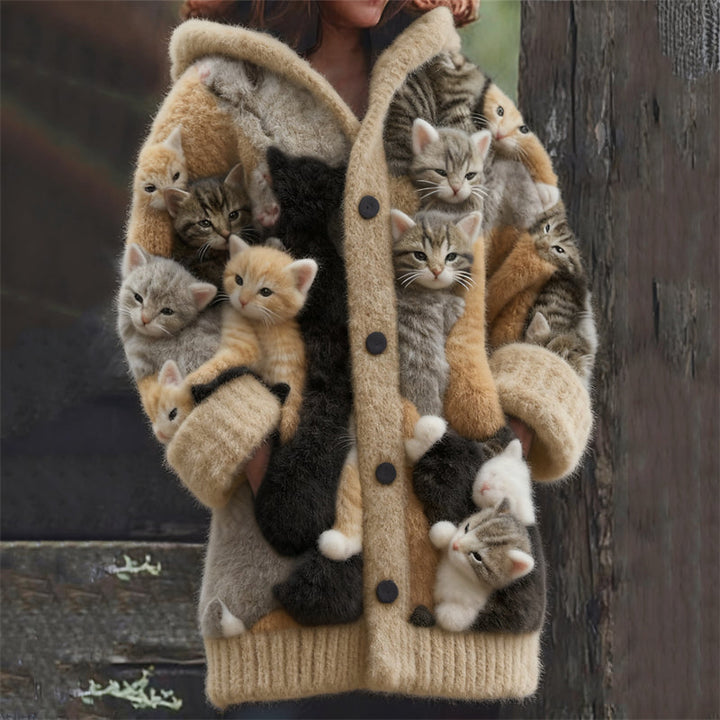 Women's Long Winter Cardigan | Hooded