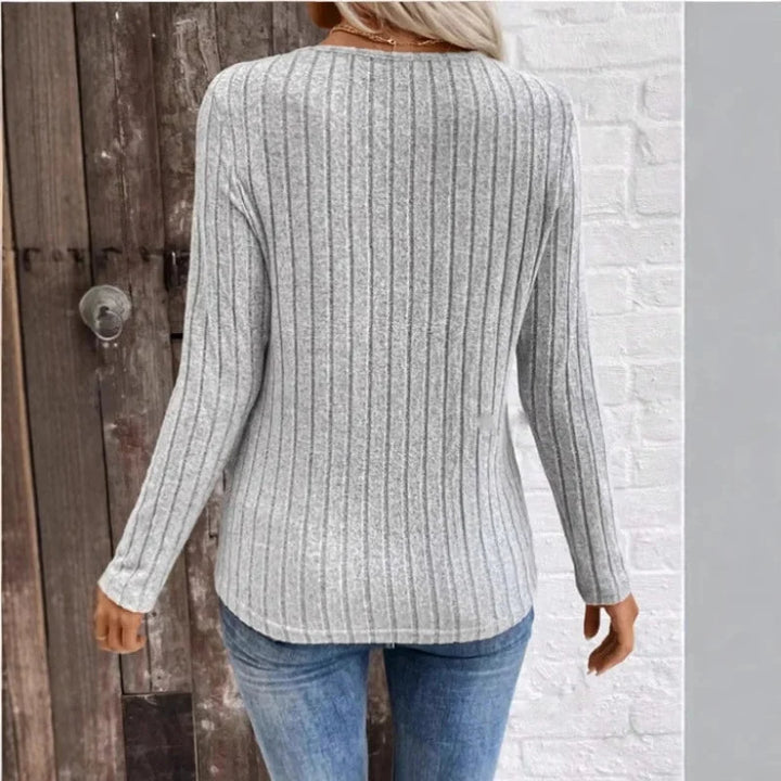 Women's Ribbed Wrap Front Top | V-Neck