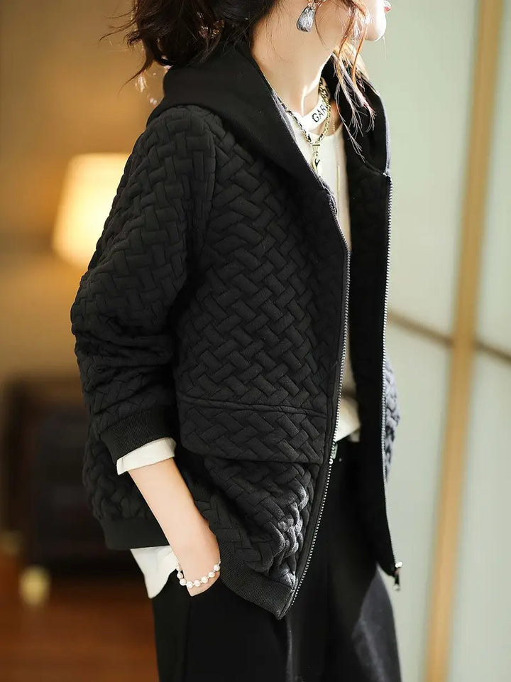 Women's Quilted Hooded Winter Jacket | Zip Up