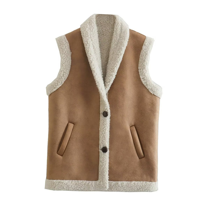 Women's Contrast Trim Vest | Winter