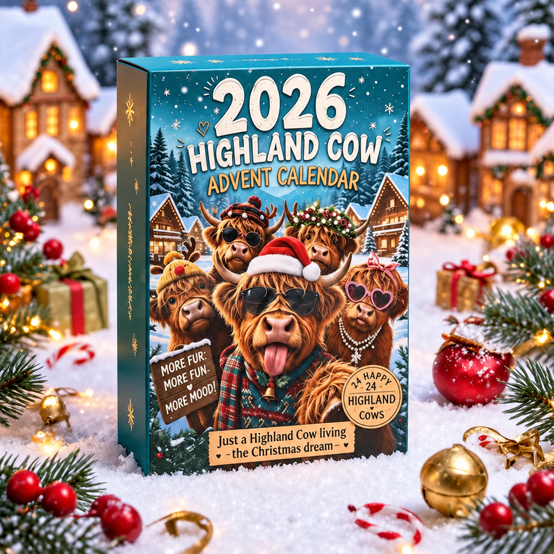Mini Highland Cow Advent Calendar 24 Days | Christmas