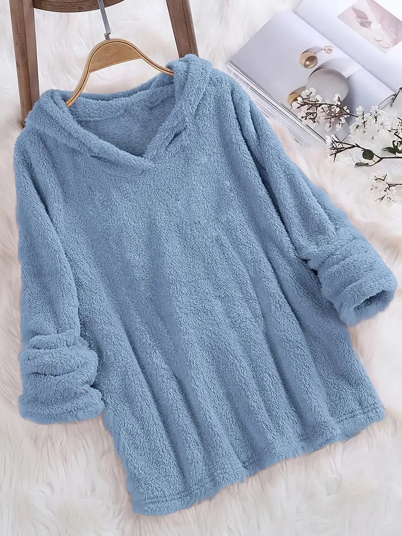 Women's Winter Knit Hoodie | Long Sleeve