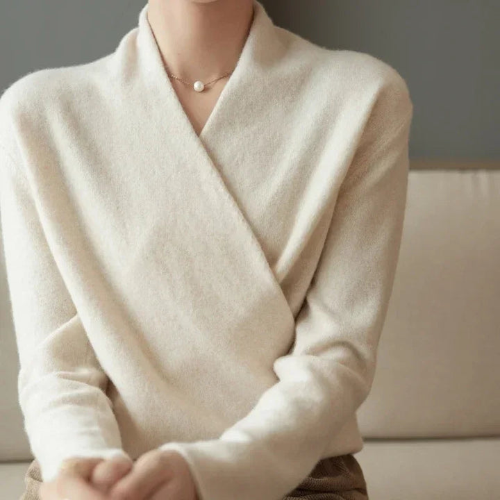 Women's Winter Wrap Knit Jumper | V Neck