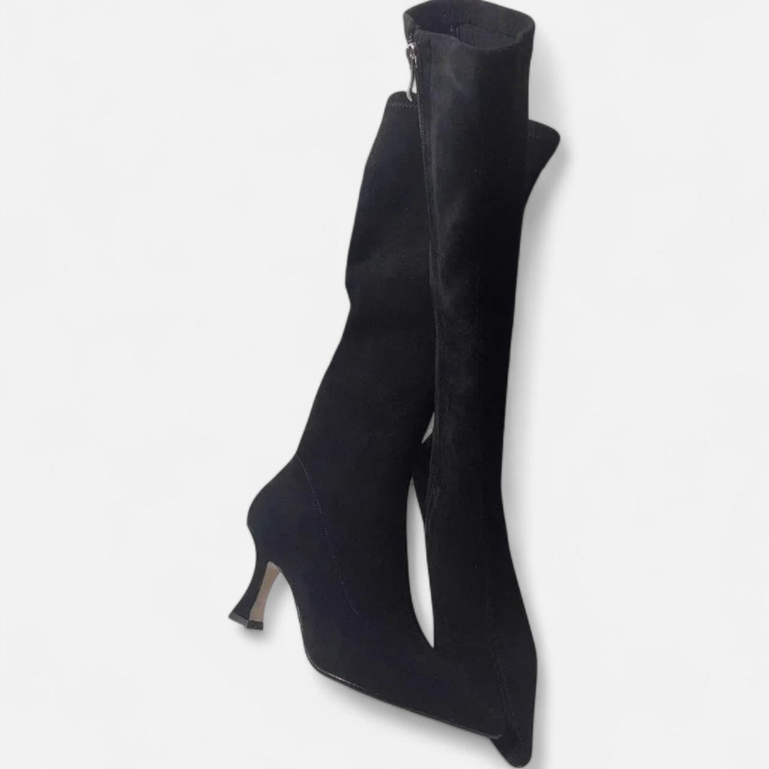Women’s Zip Winter Knee High Boots | Heel