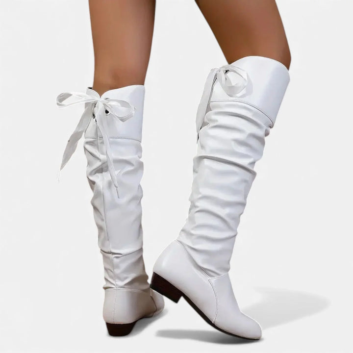 Women's Slouch Knee High Boots | Heel
