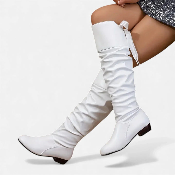 Women's Slouch Knee High Boots | Heel