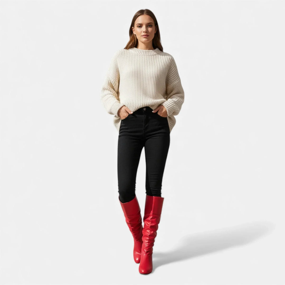 Women's Slouch Knee High Boots | Heel