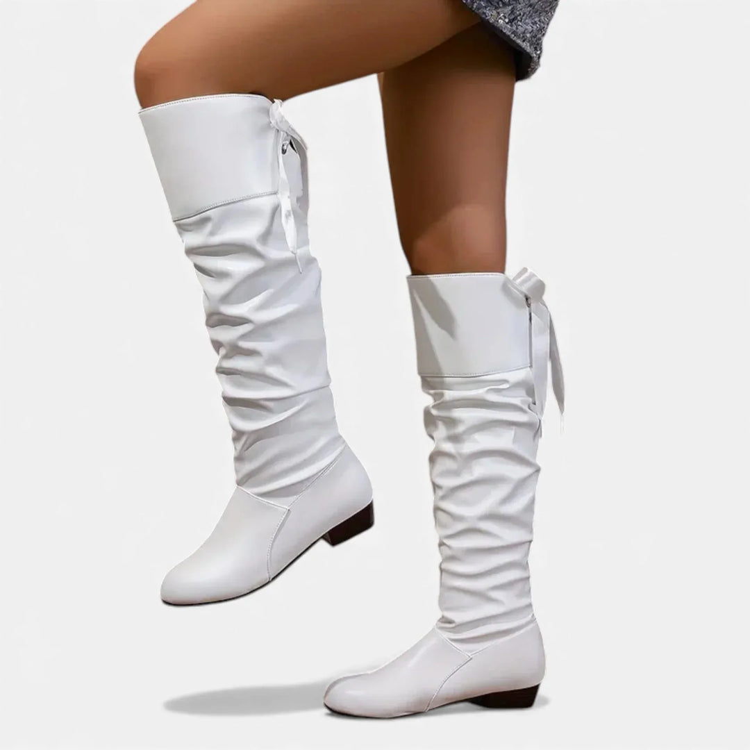 Women's Slouch Knee High Boots | Heel