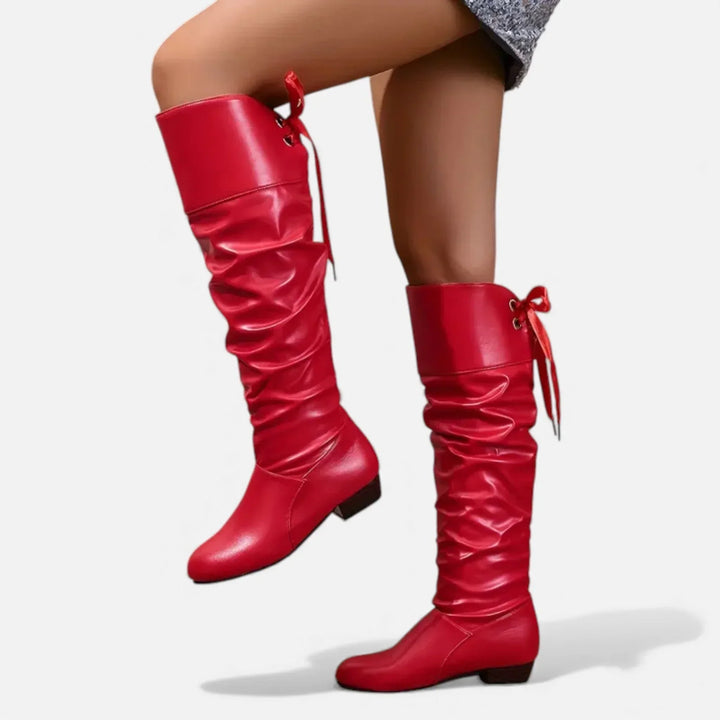 Women's Slouch Knee High Boots | Heel