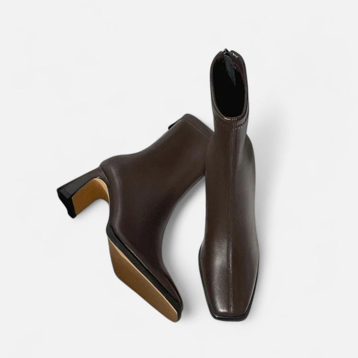 Women’s Winter Square Toe Ankle Boots | Heeled