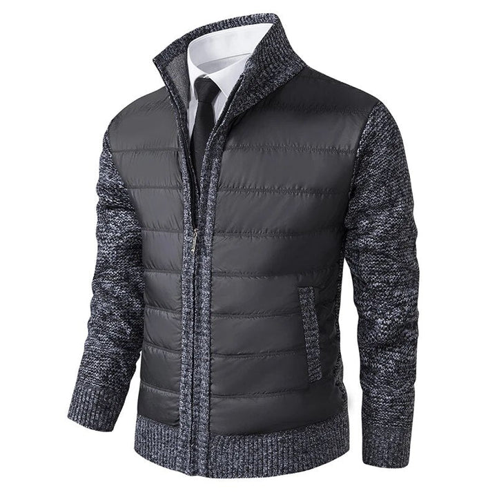Men's Hybrid Quilted Jacket | Stand Collar