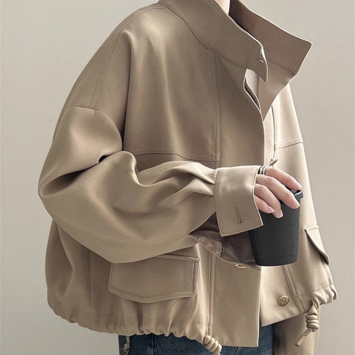 Women's Oversized Casual Jacket | Drawstring-Hem