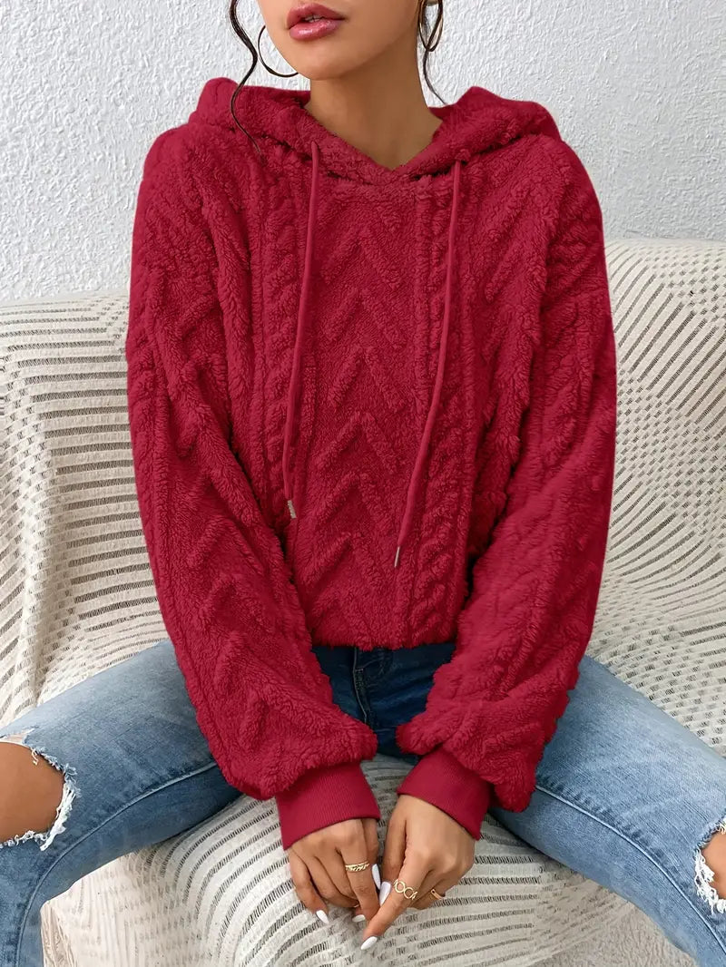 Women's Warm Oversized Knitted Hoodie | Winter