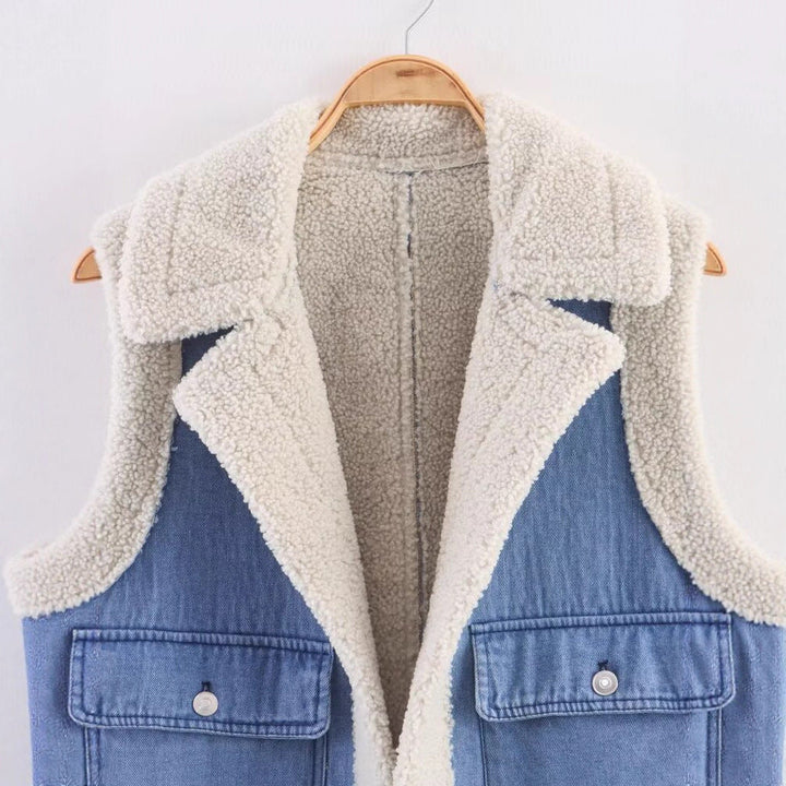 Women's Contrast Trim  Vest | Chest Pocket