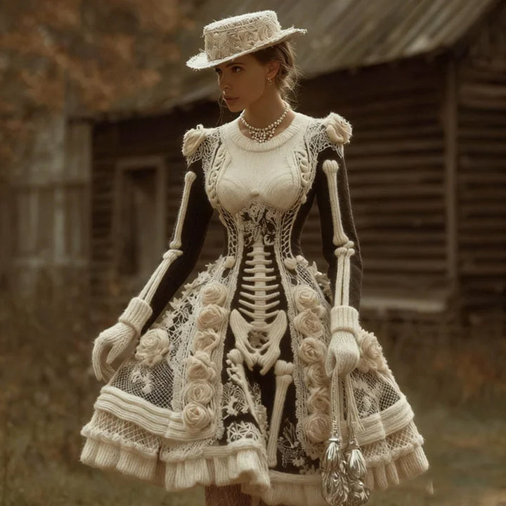 Women's Vintage Halloween Knit Dress | Mini