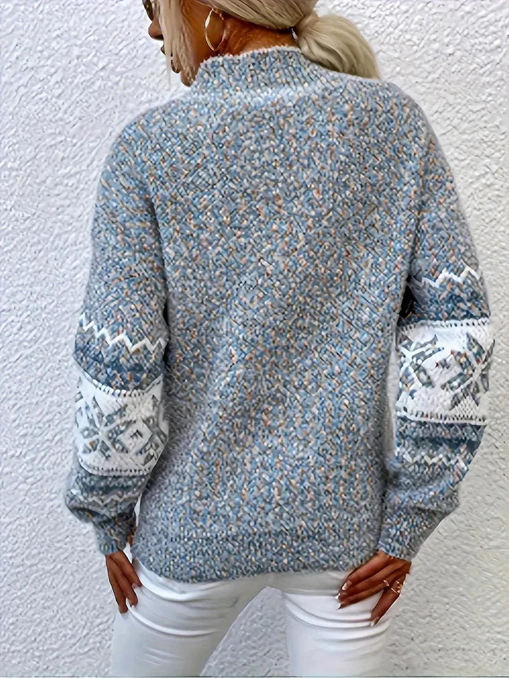 Women's Snowflake Printed Jumper | Crew Neck