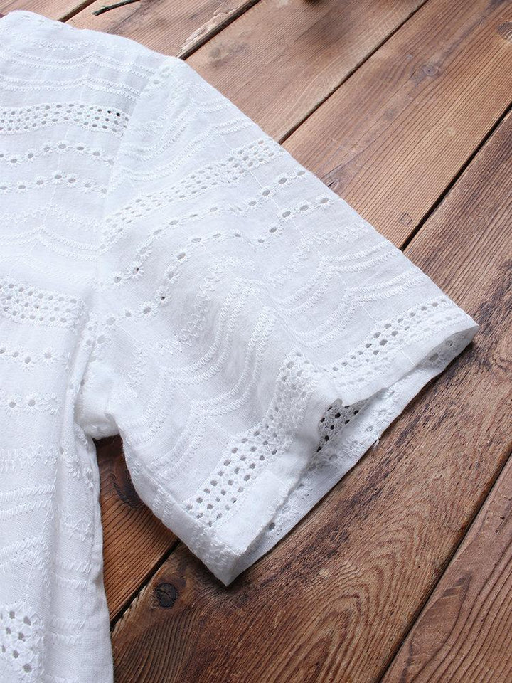Women's Short Sleeve Summer Blouse | Henley