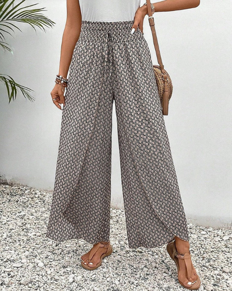 Women’s Smocked Waist Trousers | Summer