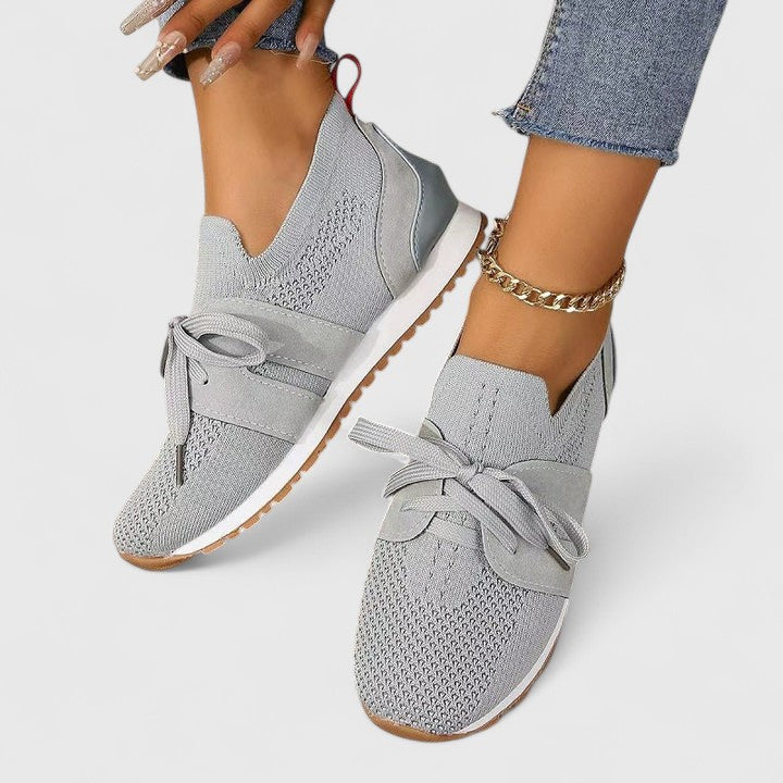 Women's Lace Up Detail Comfort Sneakers | Slip On