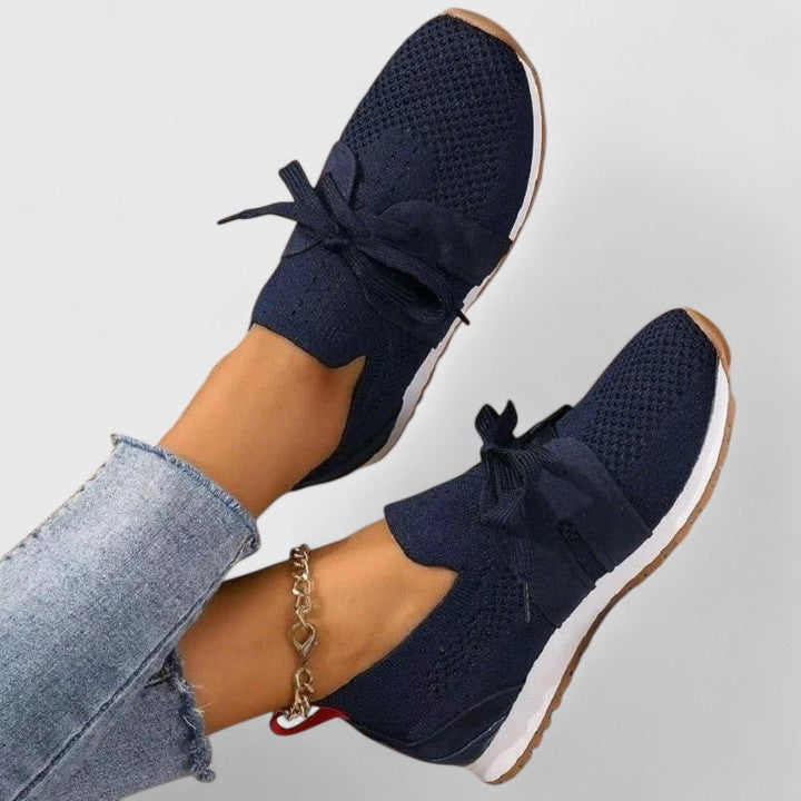 Women's Lace Up Detail Comfort Sneakers | Slip On