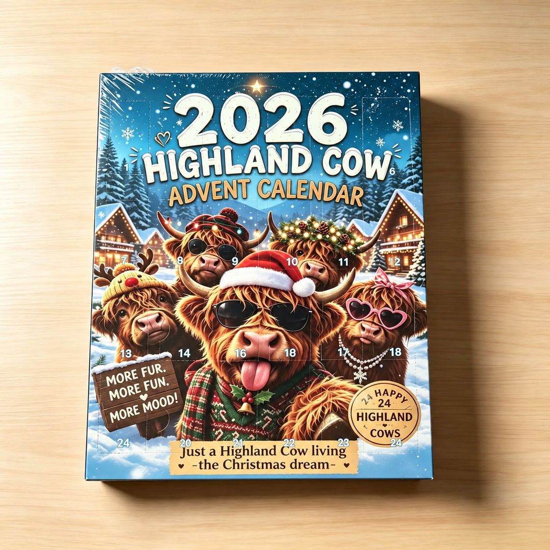 Mini Highland Cow Advent Calendar 24 Days | Christmas