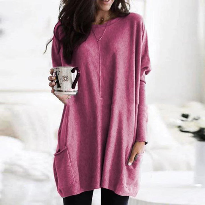 Women's Oversized Pocket Top | Crew Neck