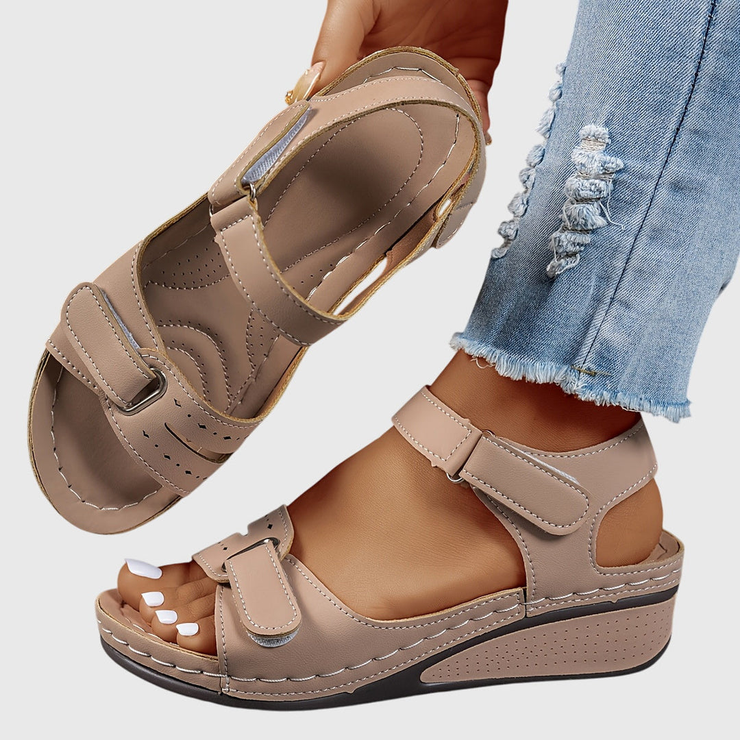 Women's Casual Comfort Ankle Strap Sandals | Hook and Loop