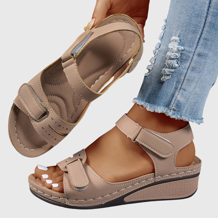 Women's Casual Comfort Ankle Strap Sandals | Hook and Loop