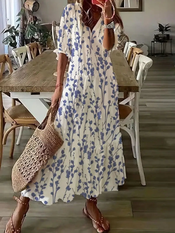 Women's Bohemian Flared A-Line Dress | Maxi